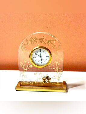 Gold-plated Vintage Desk Clock